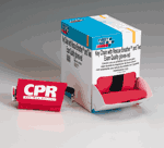 Rescue Breather with 2 gloves on key chain, red 